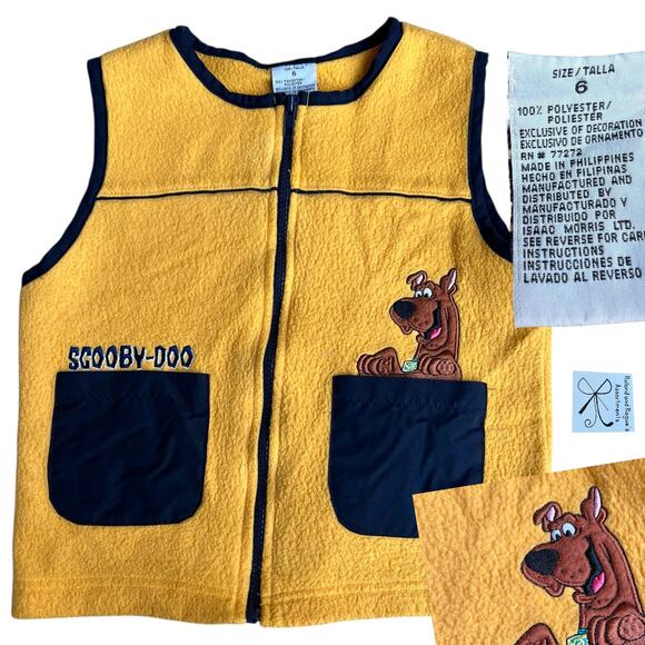 Scooby-Doo Full-Zip Vest Kids Sz 6 - Picture 1 of 4